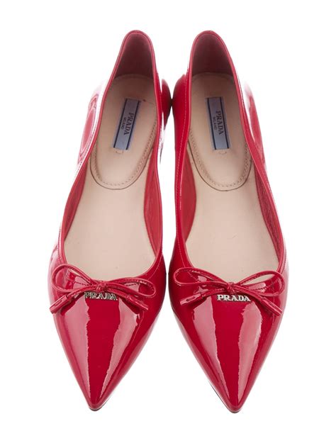 flat prada shoes|Prada patent pointed toe flats.